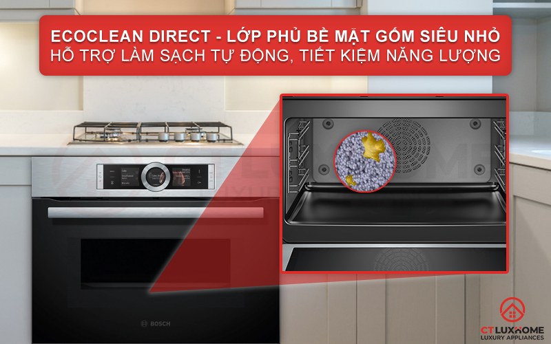 Vệ sinh nhẹ nhàng và dễ dàng nhờ lớp phủ EcoClean Direct