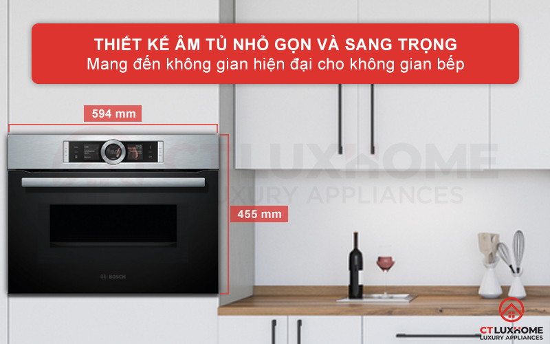 Thiết kế âm tủ mang đến sự thẩm mỹ, tiết kiệm không gian bếp