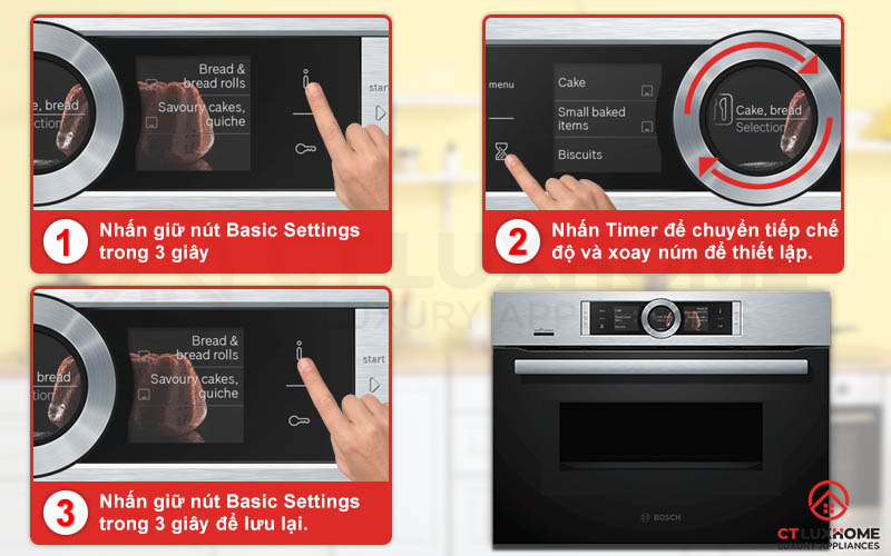 Cài đặt chế độ cơ bản dễ dàng chỉ với một nút ấn
