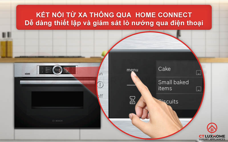 Kế nối và giám sát lò nướng từ xa nhờ ứng dụng Home Connect
