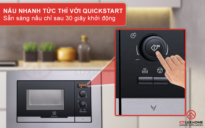 Sẵn sàng nấu ngay tức thì với chức năng QuickStart