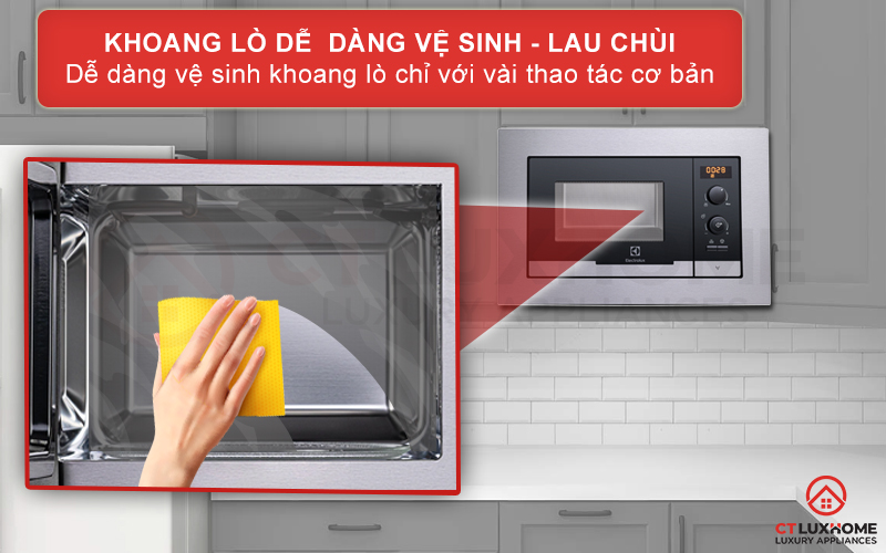 Vệ sinh lò EMS2085X dễ dàng chỉ với vài thao tác cơ bản