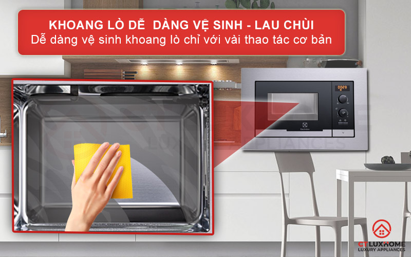 LÒ VI SÓNG KẾT HỢP NƯỚNG ELECTROLUX EMS3085X 30 LÍT AUTOCOOK 12 9