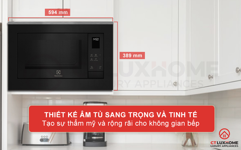 Thiết kế âm tủ sang trọng, tạo sự thẩm mỹ cho không gian bếp