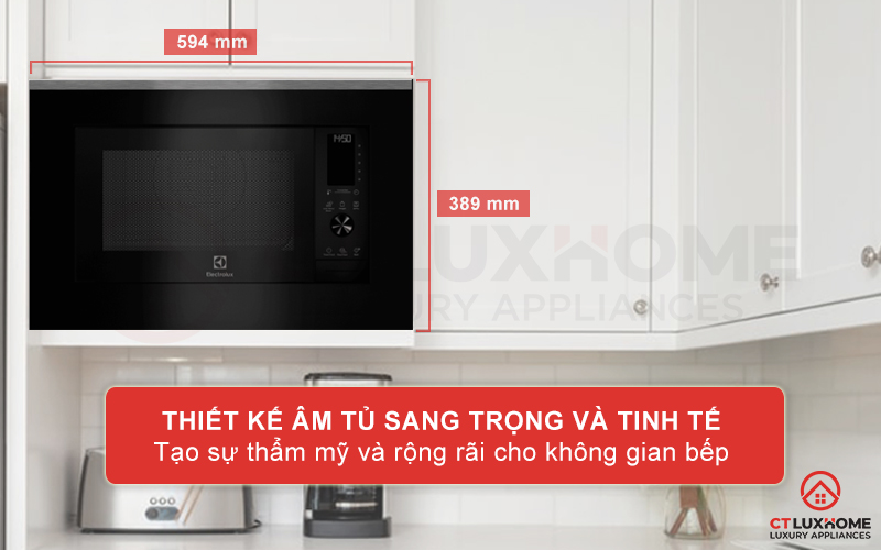 Thiết kế âm tủ sang trọng, tạo sự thẩm mỹ cho không gian bếp