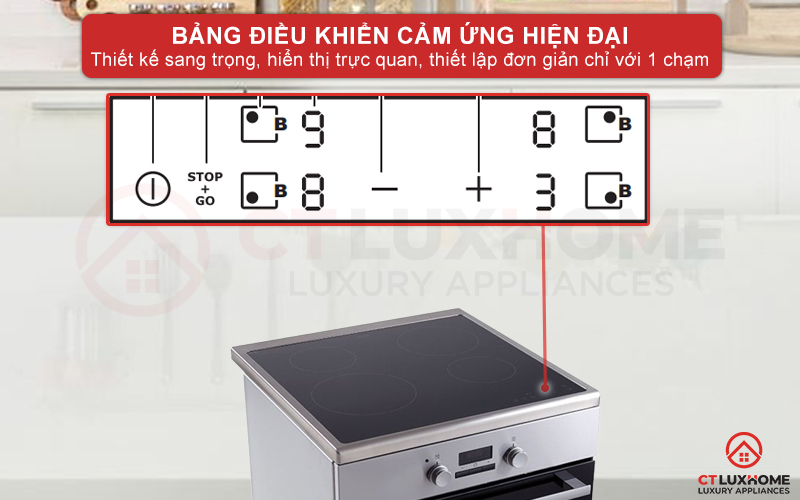 Bảng điều khiển cảm ứng lựa chọn công suất chỉ với một chạm