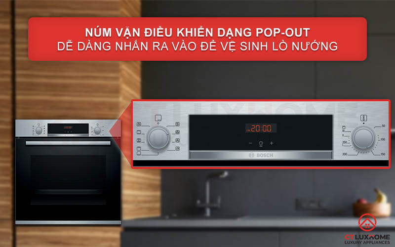 Bảng điều khiển núm vặn dưới dạng pop-up dễ dàng vệ sinh dễ dàng