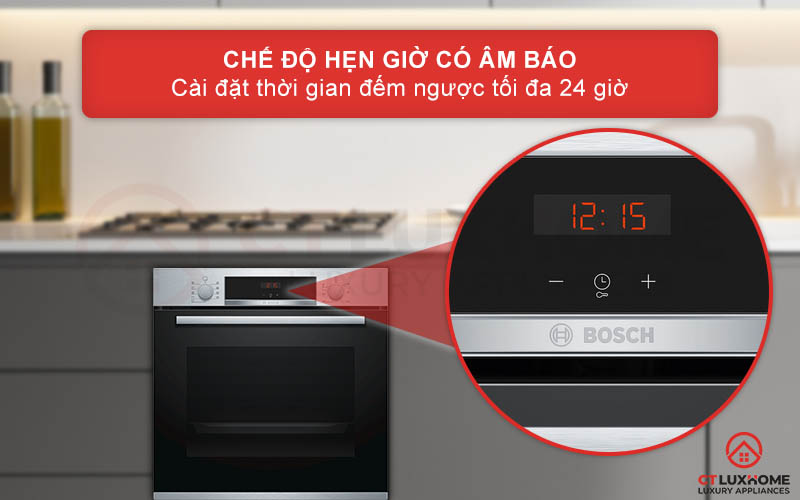 Chế độ hẹn giờ có âm báo, quá trình hẹn giờ tối đa 24 giờ