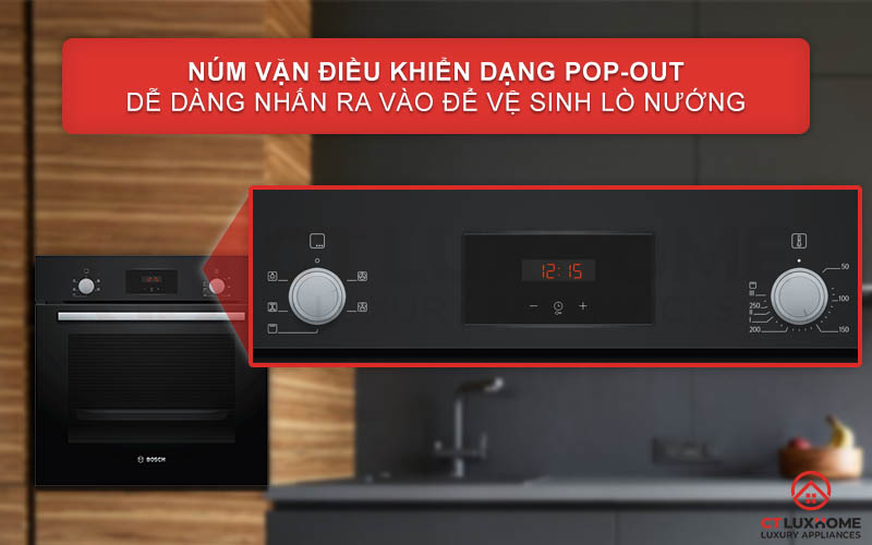 Dễ dàng chọn các chức năng với núm vặn xoay và màn hình LED hiển thị