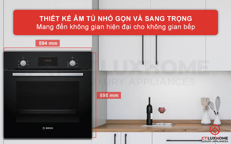 Thiết kế âm tủ sang trọng mang đến sự thẩm mỹ cho không gian bếp