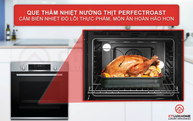 Thực phẩm được nướng chín hoàn hảo với chức năng PerfectRoast