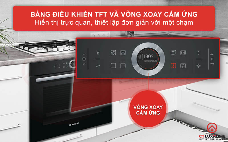 Bảng điều khiển cảm ứng TFT với vòng xoay cảm ứng hiện đại