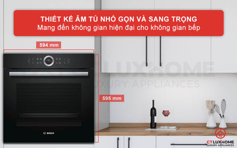 Thiết kế âm tủ sang trọng, tạo sự thẩm mỹ cho không gian bếp