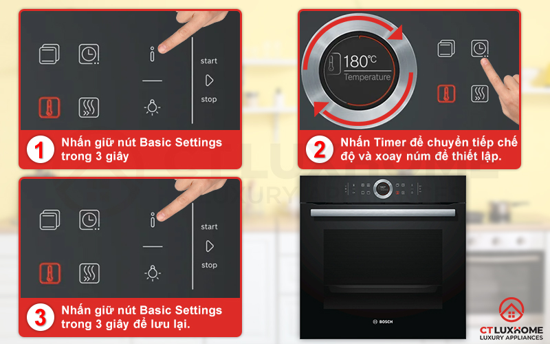 Cài đặt chế độ cơ bản dễ dàng chỉ với một nút nhấn