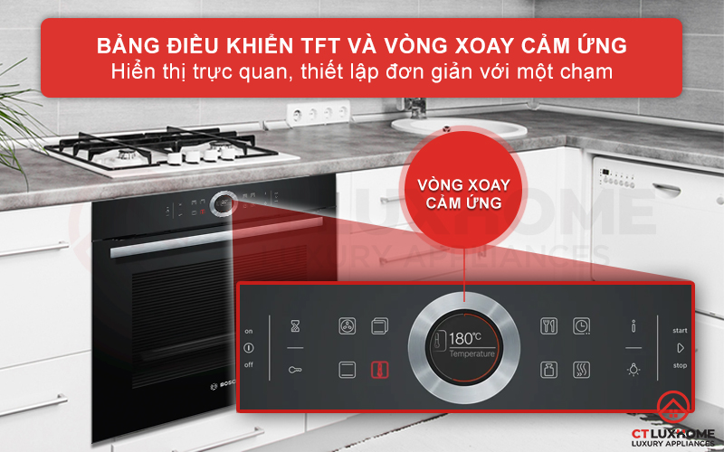 Bảng điều khiển TFT hiện đại với vòng xoay cảm ứng dễ dàng thao tác