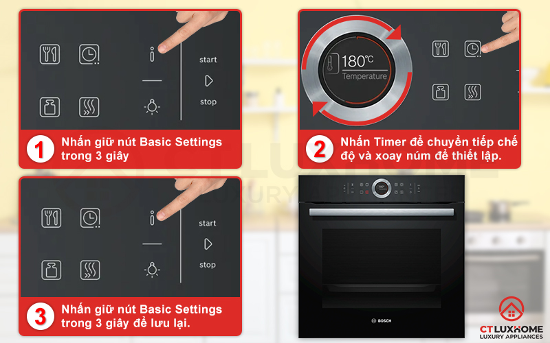 Cài đặt chế độ cơ bản một cách dễ dàng chỉ với một nút nhấn