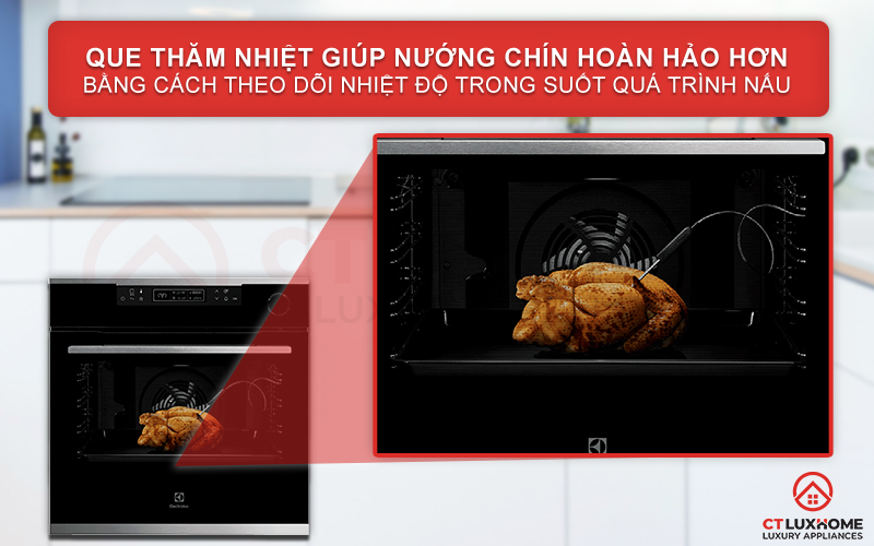 Nướng chín hoàn hảo với que thăm nhiệt