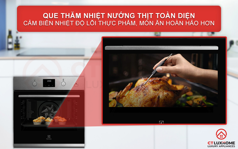Nướng chín hoàn hảo với que thăm nhiệt