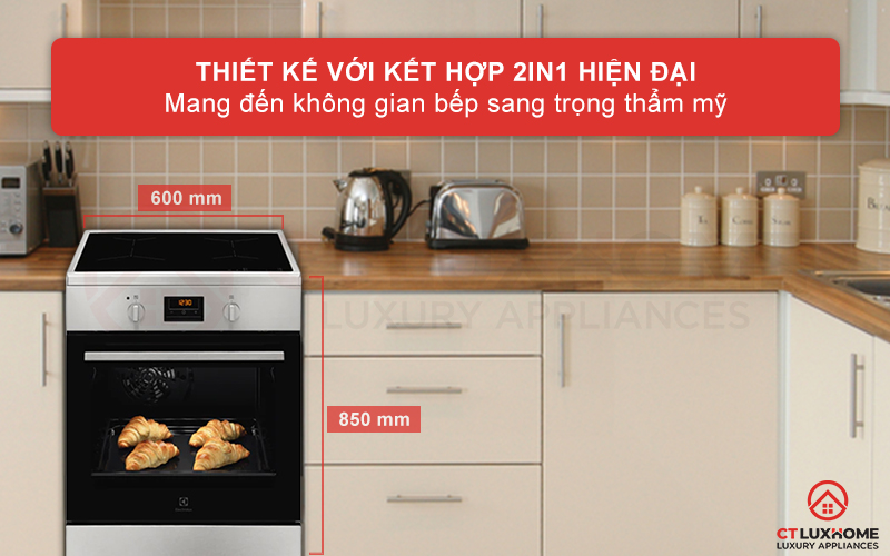 Thiết kế hiện đại kết hợp 2 in 1 mang đến không gian hiện đại cho căn bếp