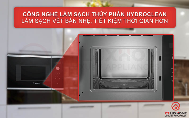 Công nghệ thủy phân Hydro Clean giúp dễ dàng làm sạch khoang lò ở giữa