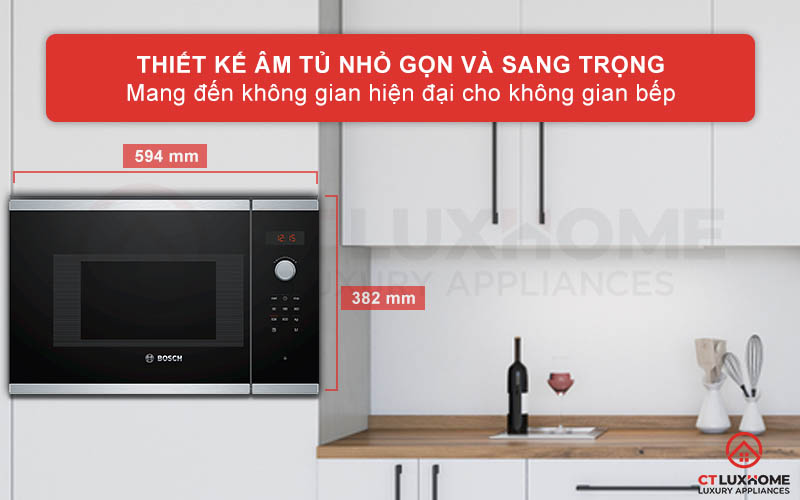 Kiểu dáng âm tủ sang trọng, thiết kế thẩm mỹ và hiện đại cho không gian bếp