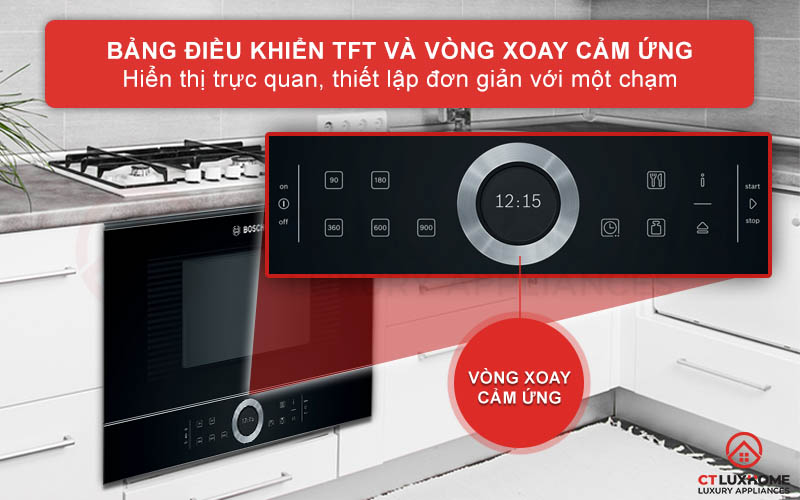 Bảng điều khiển cảm ứng một chạm TFT với vòng xoay cảm ứng hiện đại