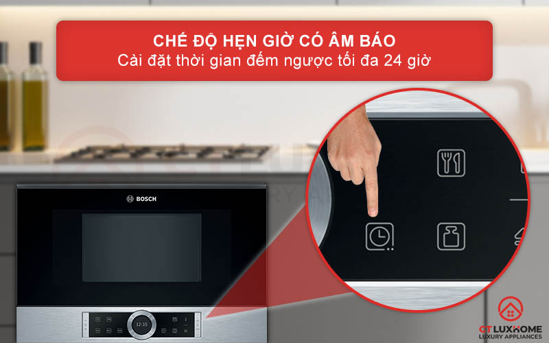 Chế độ hẹn giờ lên đến 24 giờ sau khi hết thời gian sẽ có âm báo