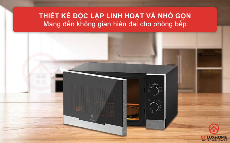 Thiết kế độc lập, nhỏ gọn và sang trọng, dễ dàng lắp đặt mọi vị trí trong gian bếp