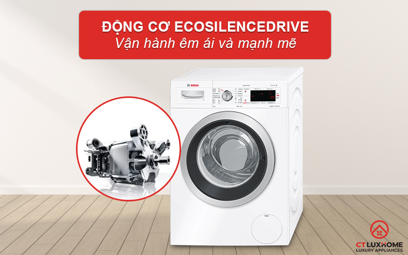 Động cơ EcoSilence Drive hỗ trợ vận hành máy êm ái và mạnh mẽ hơn.