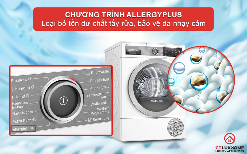Chương trình AllergyPlus diệt khuẩn, bảo vệ làn da nhạy cảm