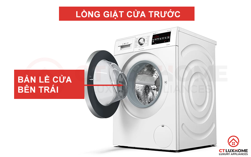 Người dùng thuận tiện đóng mở khi cho đồ giặt vào ra trong lồng máy