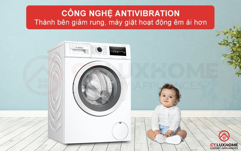 Công nghệ AntiVibration giảm thiểu độ ồn hai bên thành máy