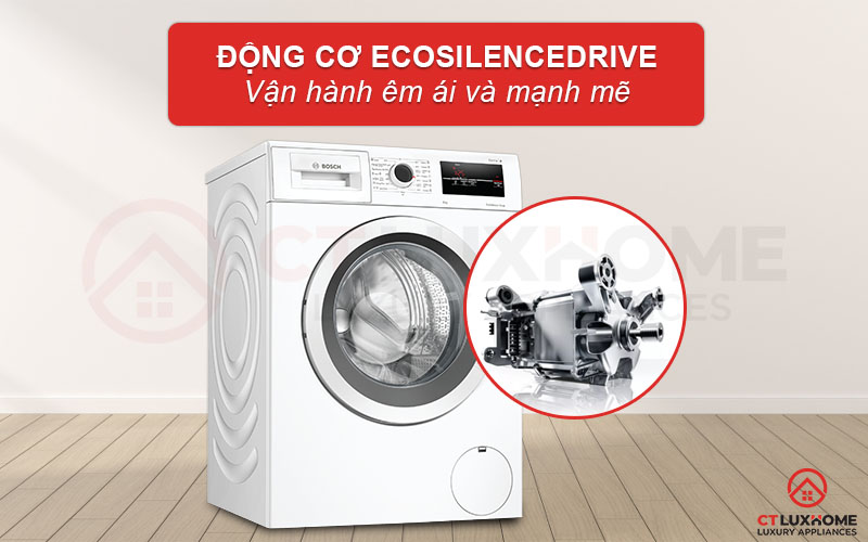 Động cơ EcoSilence Drive giúp máy giặt vận hành mạnh mẽ và êm ái hơn