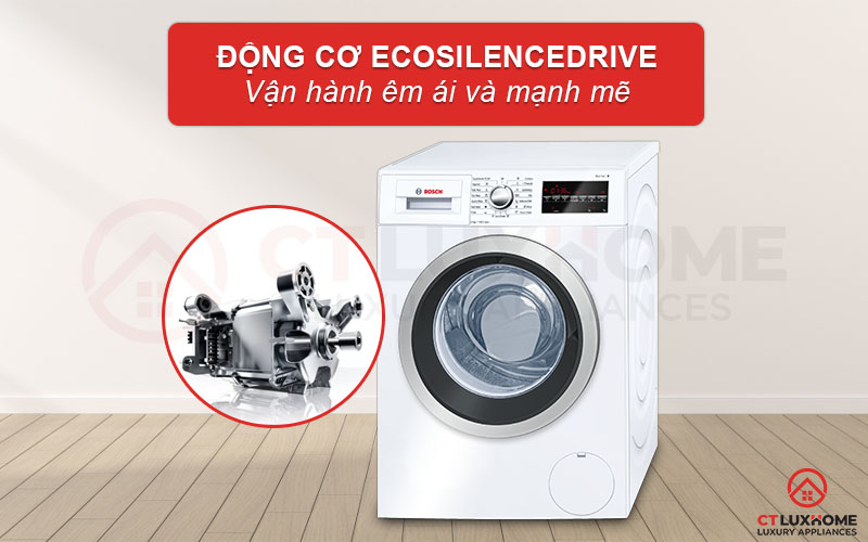 Động cơ EcoSilence Drive hỗ trợ vận hành máy êm ái và mạnh mẽ hơn