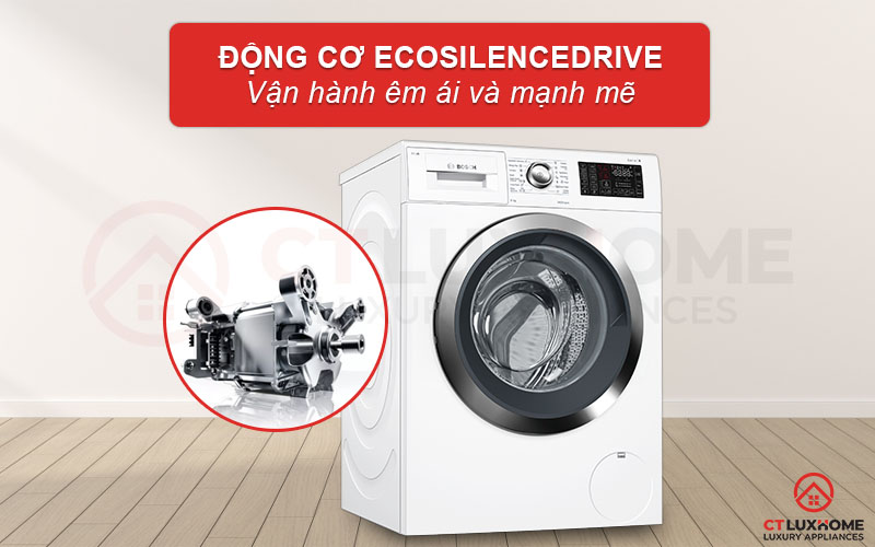 Động cơ EcoSulence Drive hỗ trợ vận hành máy êm ái và mạnh mẽ hơn