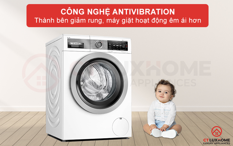 Giảm rung hai bên thành máy nhờ công nghệ AntiVibration