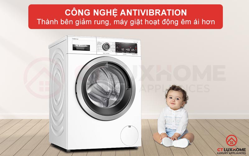 Công nghệ AntiVibration giảm độ ồn hai bên thành máy