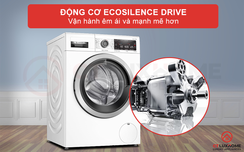 Động cơ EcoSilence Drive hỗ trợ vận hành máy êm ái và mạnh mẽ hơn
