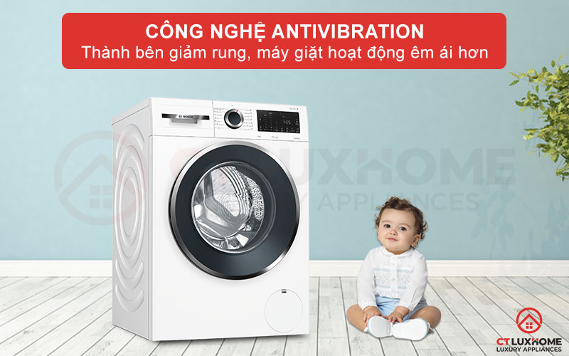 Công nghệ AntiVibration giảm độ ồn hai bên thành máy