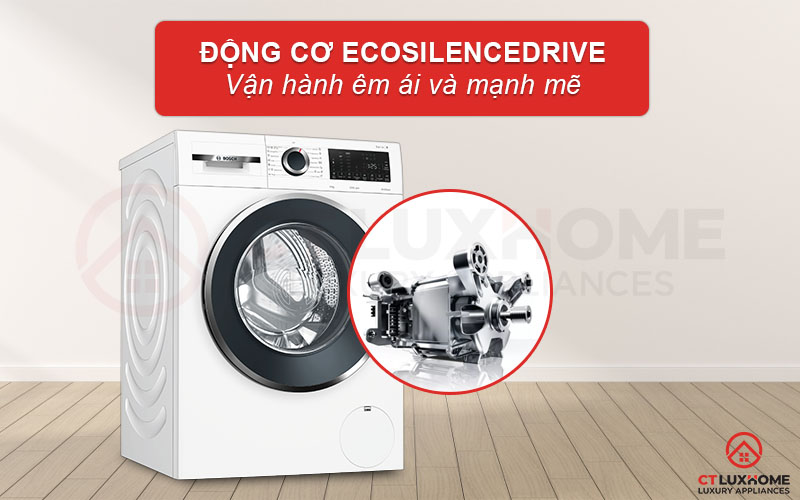 Động cơ EcoSilence Drive hỗ trợ vận hành máy êm ái và mạnh mẽ hơn