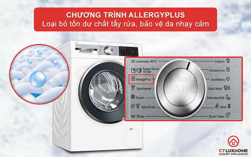 Giặt diệt khuẩn AllergyPLus giúp bảo vệ làn da nhạy cảm của trẻ nhỏ