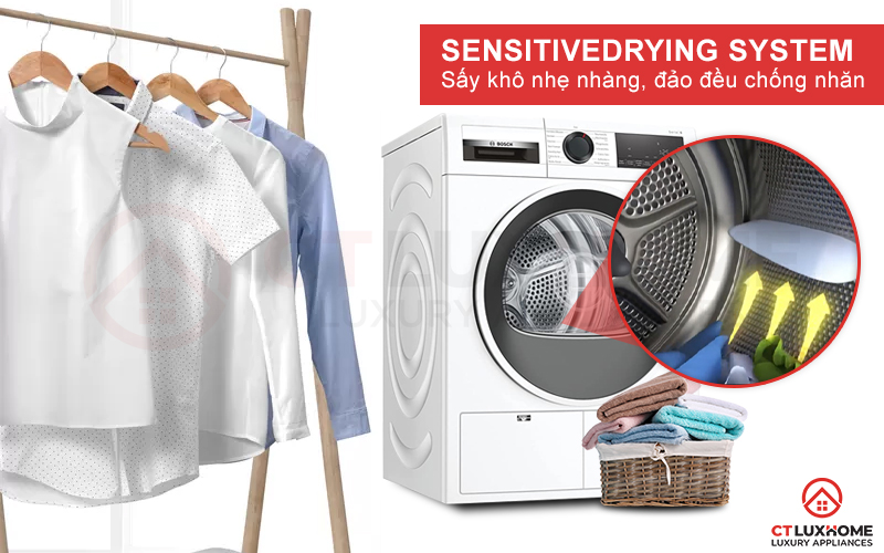 Sấy khô nhẹ nhàng với chương trình SensitiveDrying System