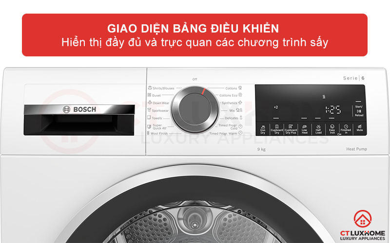 Bảng điều khiển điều khiển với núm vặn inox dễ điều khiển, dễ sử dụng