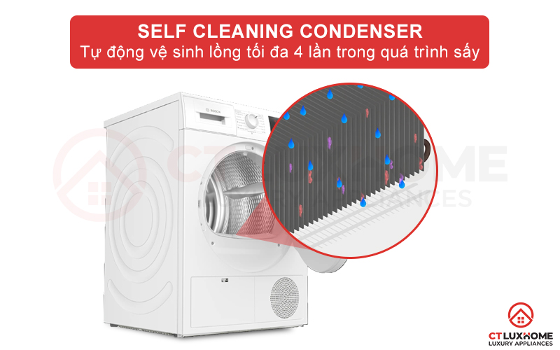 Kết hợp với bộ lọc vụn vải và sơ vải ở cánh cửa sẽ giúp cho quần áo không bị tình trạng sần vải
