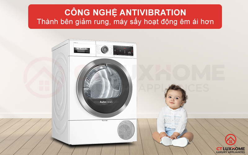Công nghệ Antivibration giúp làm giảm độ ồn của máy