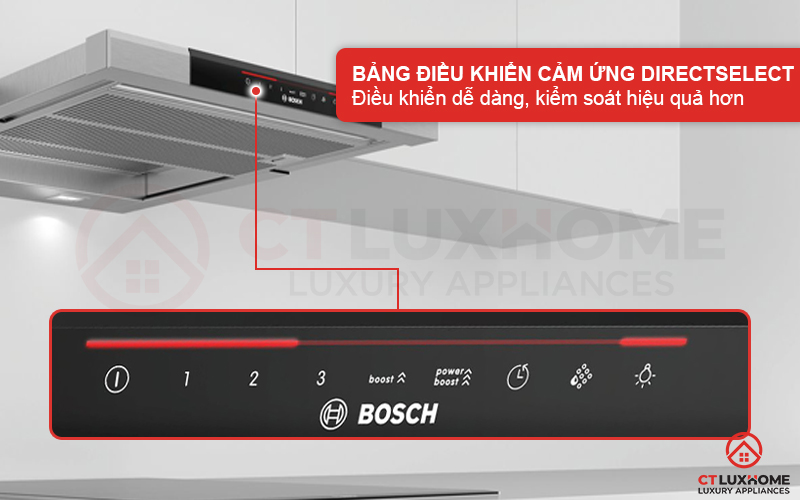 Bảng điều khiển Direct Select cho phép chọn công suất và chức năng với một chạm