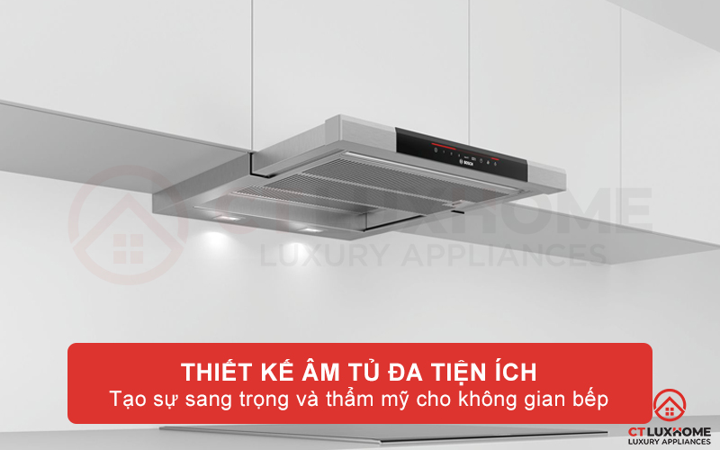 Thiết kế âm tủ sang trọng, tạo sự thẩm mỹ cho không gian bếp