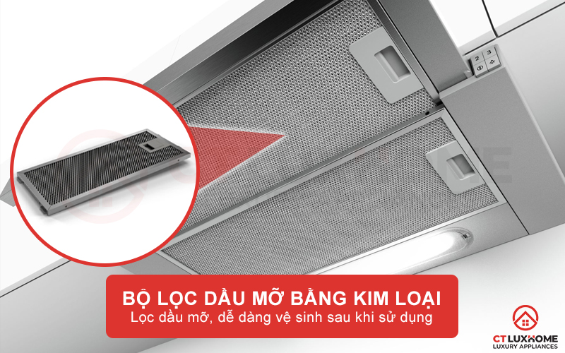 Đảm bảo hiệu suất hút tối đa với bộ lọc dầu mỡ bằng kim loại