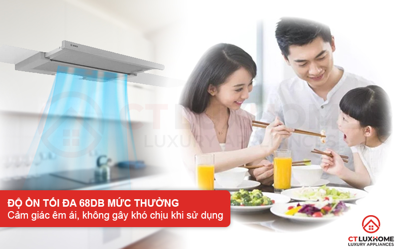 Độ ồn tối đa 68dB ở mức nghe được, không gây khó chịu cho người dùng