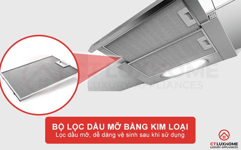 Đảm bảo hiệu suất hút tối đa với bộ lọc dầu mỡ và chất rắn bằng kim loại